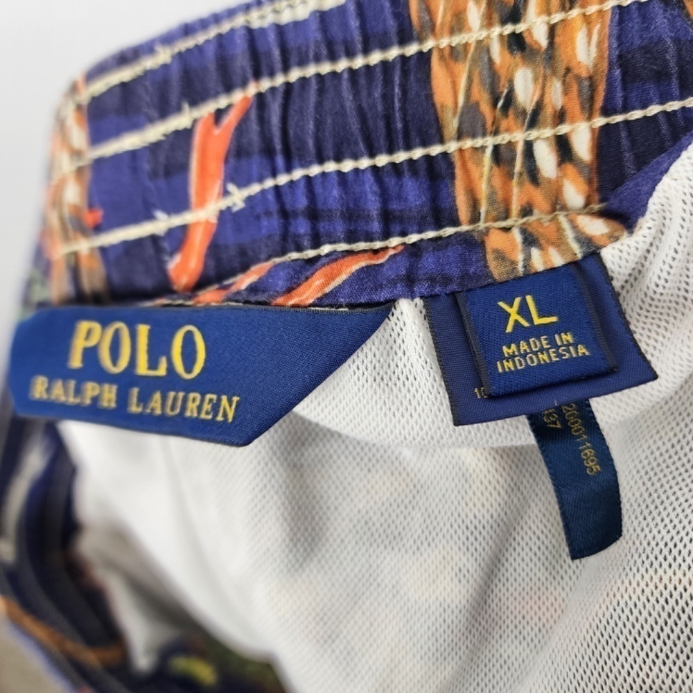 Polo Ralph Lauren - Swim Trunks Asian Style Dragon Eagle Tiger Mens Blue - Sz XL - Picture 9 of 11